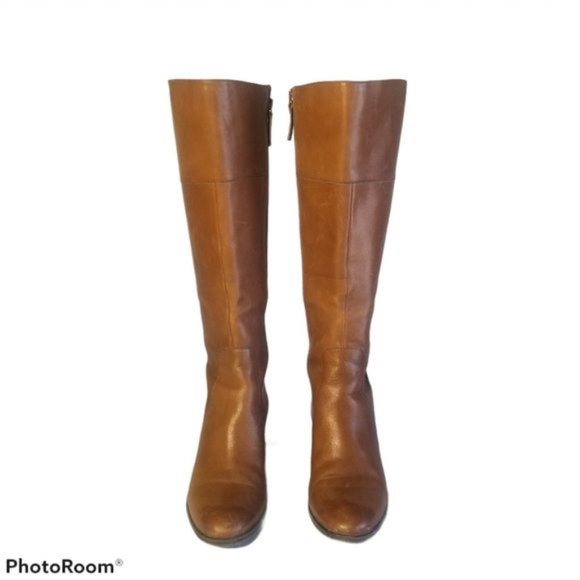 Naturalizer Womens Almond Toe Knee High Boots Tan Brown Size 8M Wide Calf - Picture 2 of 5